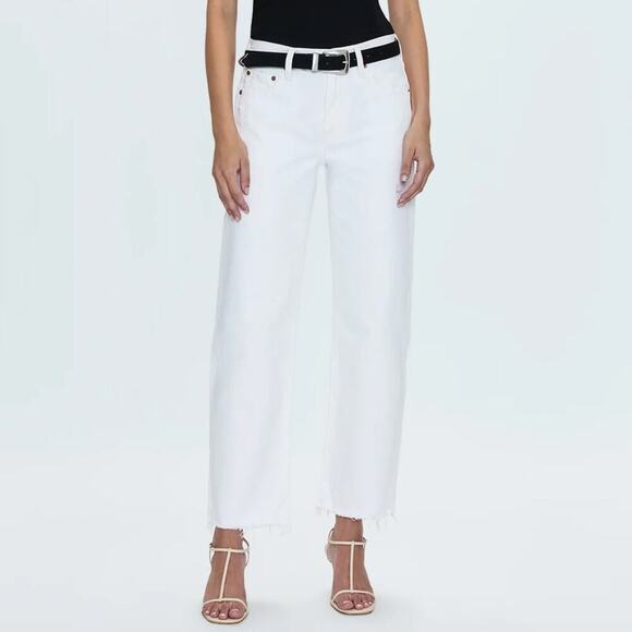 Pistola Penny White Wide Leg High Waisted Jeans 28